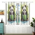 thumbnail image 2 of Panda Bear Bamboo Spa Black Out Curtains Aesthetic for Bedroom Living Room Sliding Glass Doors Kitchen Windows 2 panels set, 2 of 5
