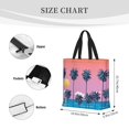 thumbnail image 4 of Naloa Beach with Palm Trees Tote Bag for Women, Foldable Tote Bag With Zipper, Large Shoulder Bag, Top Handle Handbag for Travel, Work, Shopping, 4 of 9
