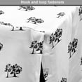 thumbnail image 4 of Charcoal Grey Dog Crate Cover, Monochrome Illustration of Repetitive Tree Silhouettes on a Plain Background, Easy to Use Pet Kennel Cover for Medium Large Dogs, 35" x 23" x 27", White, by Ambesonne, 4 of 6