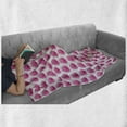 thumbnail image 6 of Pink and White Soft Flannel Fleece Throw Blanket, Botanical Hawaii Jungle Pattern with Palm Leaves Exotic Rainforest, Cozy Plush for Indoor and Outdoor Use, 50" x 70", Magenta and White, by Ambesonne, 6 of 6