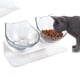 thumbnail image 1 of Comedero doble elevado para gatos, comedero inclinado 15° para gatos y perros, comedero antivómito para mascotas, comedero para mascotas con protección para el cuello., 1 of 5