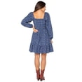 thumbnail image 2 of Celebrity Pink Women’s and Women’s Plus Floral Print Babydoll Dress with Long Sleeves, Sizes XS-4X, 2 of 5