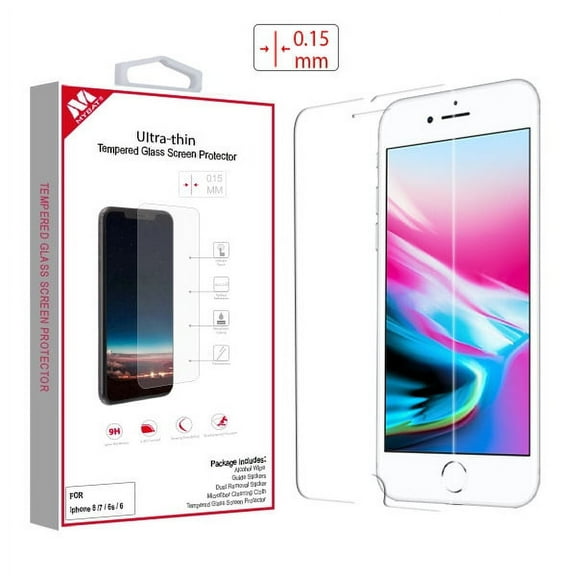 Screen Protector for Apple iPhone 8, iPhone 7, iPhone 6s /6 Tempered Glass Screen Protector 3D Touch Ultra-thin Tempered Glass (2.5D) (Thickness:0.15mm) [Case Friendly] For Apple iPhone 8 / 7 / 6 / 6S