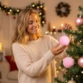 thumbnail image 4 of 24 Pcs Flocked Christmas Ornaments Balls Velvet Shatterproof Christmas Tree Decorations, 4 of 6