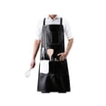 thumbnail image 1 of Delantal de piel sintética impermeable con espalda cruzada para hombres y mujeres, 1 of 4