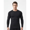 thumbnail image 2 of alpinario Men's Long Sleeve Compression Shirt Dry Fit Sport Baselayer Undershirt High Elastic Athletic Top Moisture Wicking Rash Guard Gym Running, 2 of 9