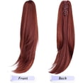 thumbnail image 2 of ORUYROP Extension de Queue de Cheval, 20 Pouces extensions de Cheveux de Queue de Cheval Auburn Queue de Cheval Bouclée Cheveux à Longues Griffes Extension de Cheveux Pièce de Cheveux Synthétique d'Apparence Naturelle pour Femmes, 2 of 7