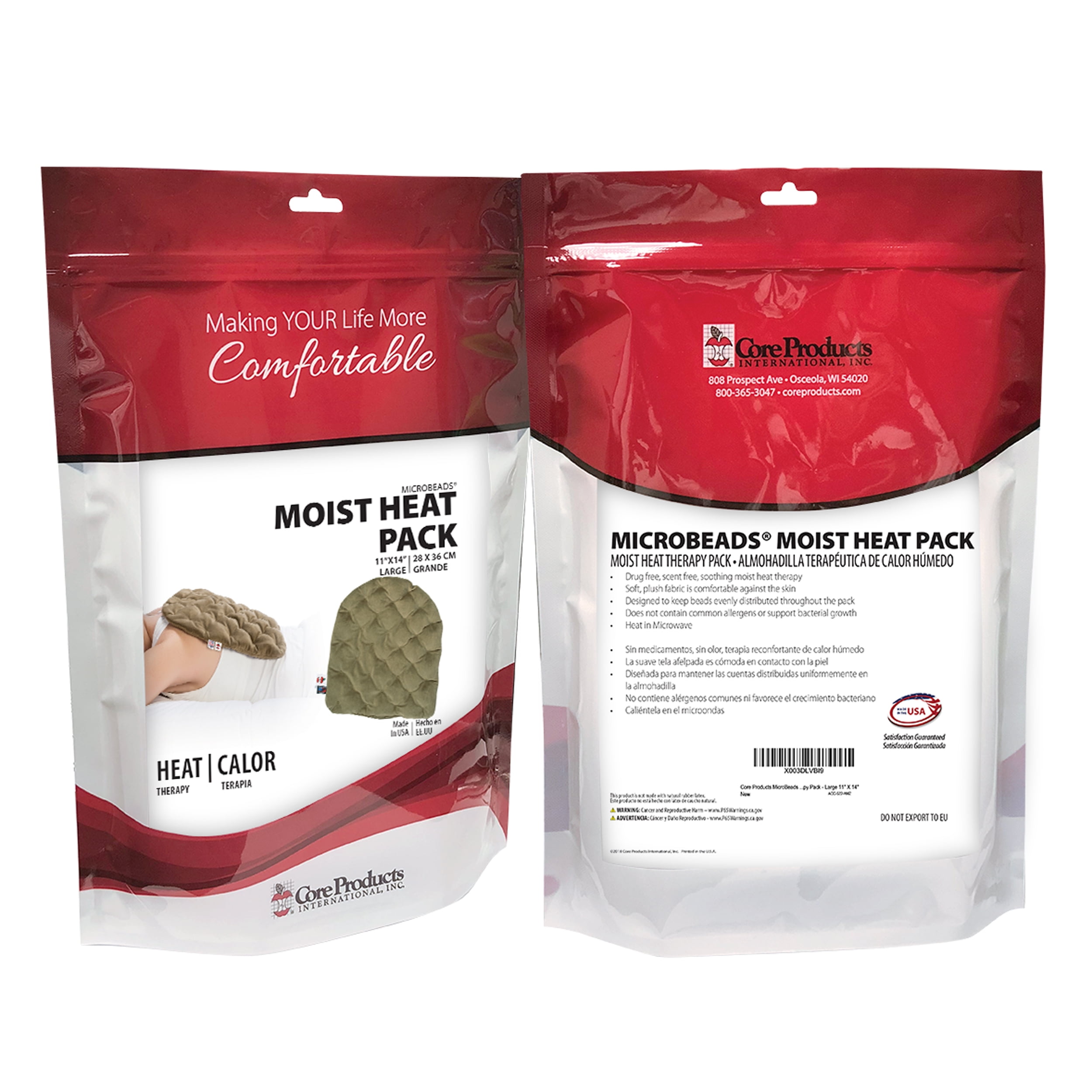 Core Products MicroBeads Moist Heat Therapy Pack, Helps Ease Pain Aching  Muscles- Large 11