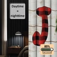 thumbnail image 3 of Christmas Wreaths Blackout Curtains for Bedroom/Living Room, Pinch Pleated Black Out Curtains, Winter Bow Plaid Farmhouse Wooden Grain Room Darkening Window Drapes with Hooks 2 Panels, 39"x70", 3 of 8
