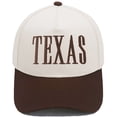 thumbnail image 2 of HuangHuanChen Trucker Hats Unisex Baseball Caps TEXAS Letter Embroidered Trucker Hat Collection Vintage Adjustable Snapback Baseball Hats for Men Women Coffee A, 2 of 4