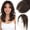 19g-#02 Dark Brown, variant on Clip In Bangs Wispy Hair Toppers For Women Remy Human Hair Short Thin Topper Hairpieces Cover Clip Air 11 Inches 14.5g #04 Medium Brown