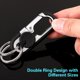 thumbnail image 2 of Llavero de coche NQ metal con clip personalizado doble anillo unisex, 2 of 3