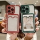 thumbnail image 4 of Funda de teléfono con revestimiento transparente para iPhone 15, 14, 13, 12, 11 Pro Max Plus, silicona suave, a prueba de golpes, transparente, tarjetero, bolsillo, 4 of 5