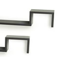thumbnail image 5 of Danya B S Shape Wall Mount Floating Shelf - Set of 2 Shelves in Espresso Brown, 5 of 6