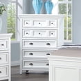 thumbnail image 3 of Classic Bedroom Design White Color Queen Size Bed 6pc Set Dresser Mirror 2x Nightstands Chest Solid wood Storage Drawer, 3 of 8