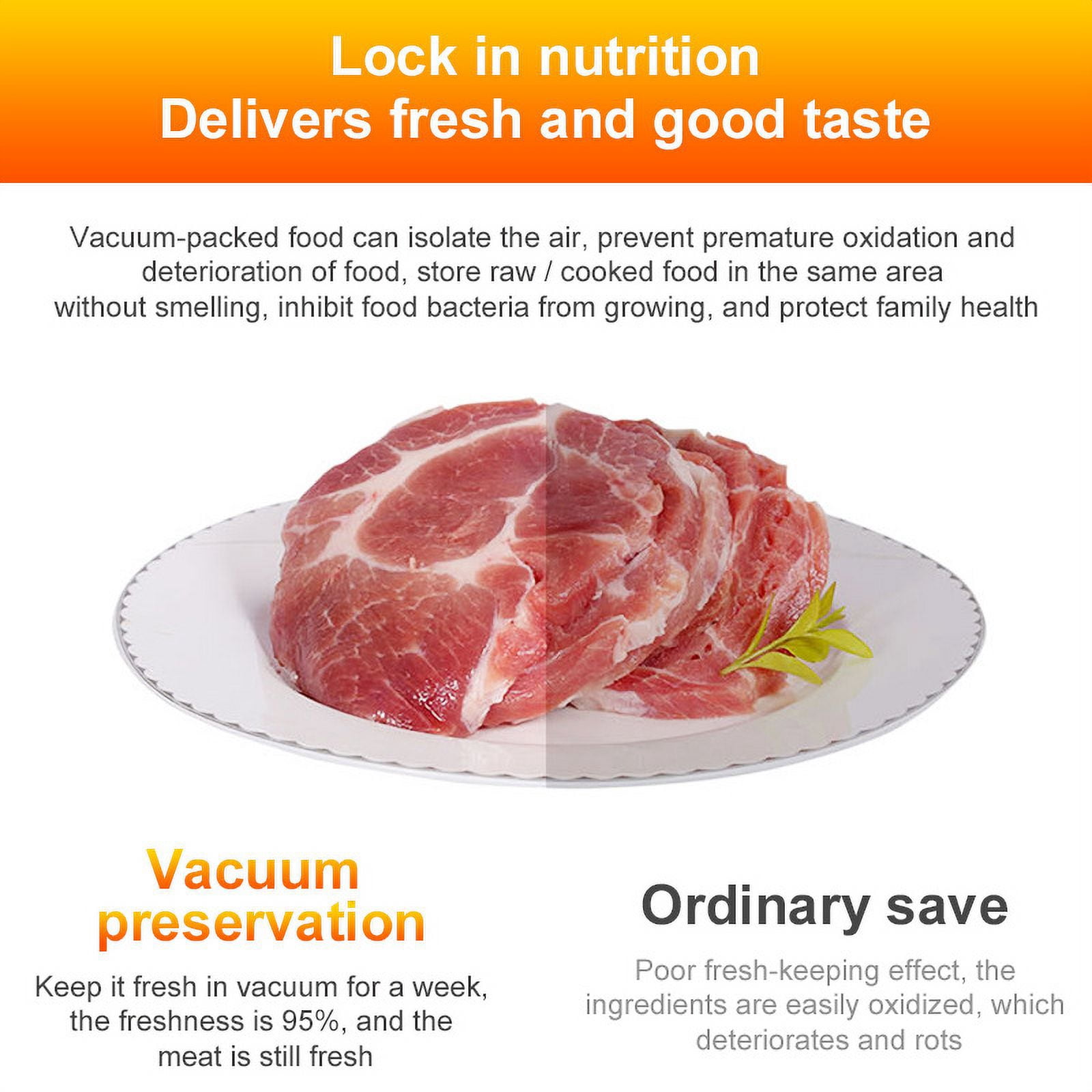 LNKOO Vacuum Sealer Machine, Automatic Food Sealer Sealing System for Food Saver, Starter Kit for Sous Vide Dry&Moist Food Modes