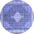 thumbnail image 1 of Ahgly Company Indoor Round Persian Blue Traditional Area Rugs, 3' Round, 1 of 4