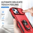 thumbnail image 3 of Casetego Phone Case for iPhone 15 Plus with Support Car Holder Sliding Window Shockproof Protective Phone Cover,Red, 3 of 7