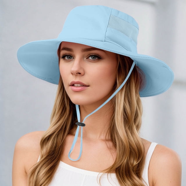 Breathable Unisex Bucket Hat for Outdoor Sports Casual Summer Sun Lightweight Drawstring Cap