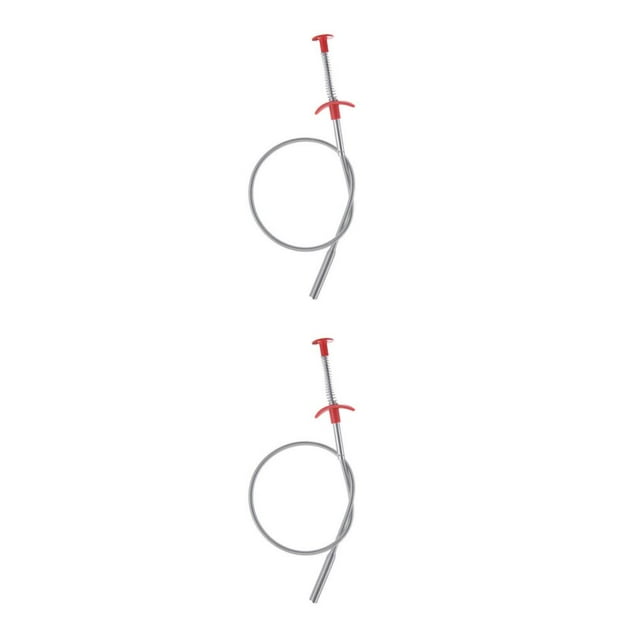 Becaristey Silver Durable And Effective Sewer Dredging Tool With Flexible Sewers Clip Wide Application As Shown 2Set