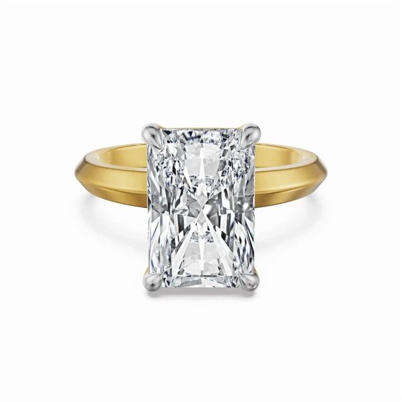 IGI Certified 4.0 CTW Radiant Cut Lab Grown Diamond Engagement Ring 14K Gold Solitaire Wedding Bridal Ring Luxury Fine Jewelry