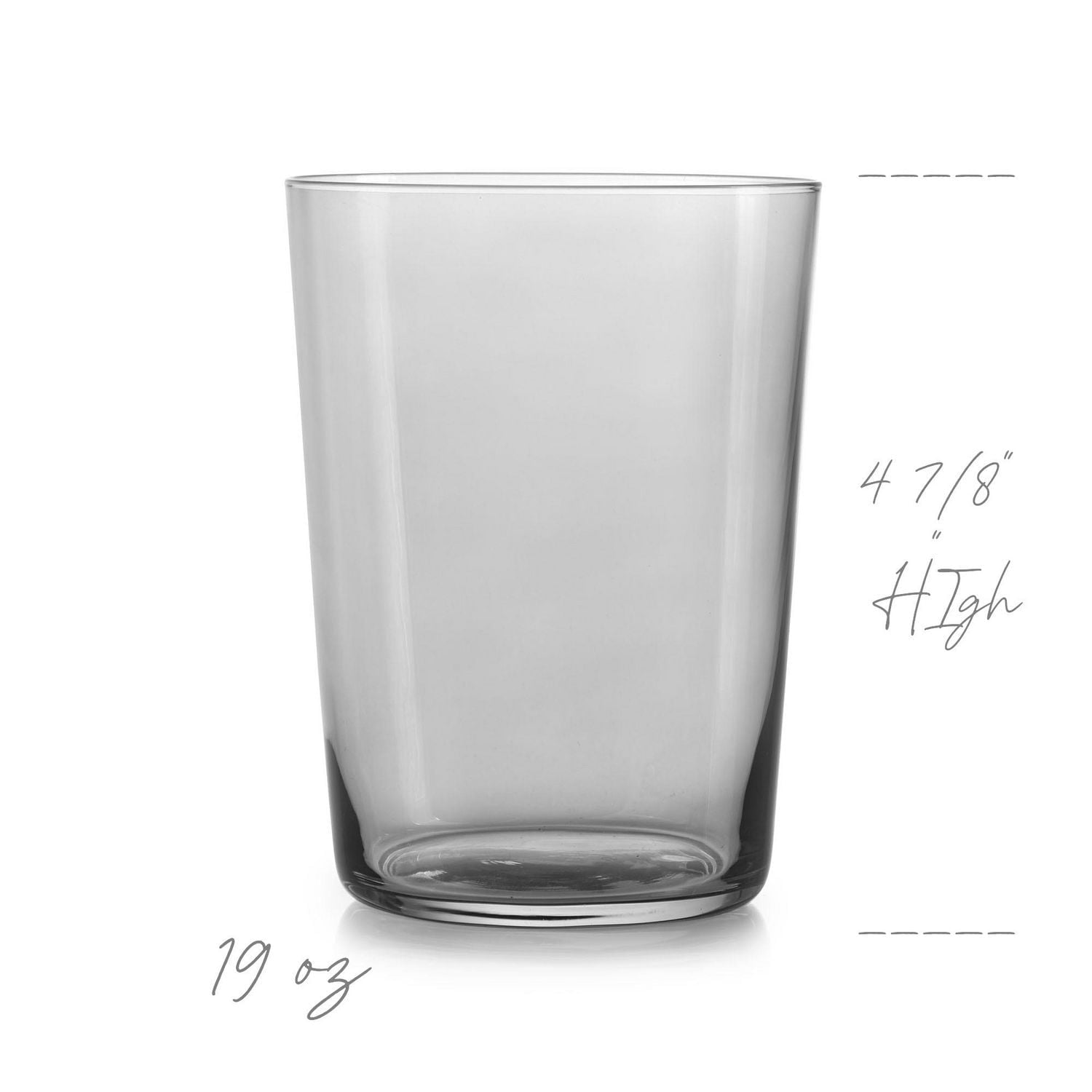 Verrerie Libbey Enzo Smoke 12 pièces Comprend 6 de 13,25 oz et 6 glacières de 19 oz.