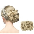 thumbnail image 1 of Mega Large Thick Curly Chignon Messy Bun Updo Clip In Hair Extensions As Real, Pullover Toupee, 1 of 3