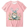 thumbnail image 2 of QUNYINEY Crew Neck Womens Shirts Easter Casual Pullover Short Sleeve Tops Loose Womens Tops Trendy, 2 of 4