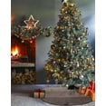 thumbnail image 3 of Brown Beige Ombre Christmas Tree Skirt 48 Inches Large Christmas Skirt Tree, Farmhouse Retro Rustic Wood Stripes Tree Skirt Christmas Decorations for Fireplace Party Holidays Indoor Outdoor, 3 of 7
