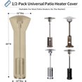 thumbnail image 3 of Housses Imperméables pour Chauffage de Patio Extérieur avec Fermeture Éclair et Sac de Rangement, Housse de Chauffage Robuste au Propane Antipoussière, Résistante aux UV et Coupe-Vent pour Chauffage sur Pied, 2 Paquets-89hx33dx19b Pouces Camel, 3 of 7