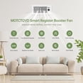 thumbnail image 4 of Register Booster Fan Fits 4' x 10' Register Holes, Smart Control Heating Cooling AC Vent Fan, 10-Speed Quiet Register Vent Booster Fans with Thermostat Control & Remote Control, 4 of 6