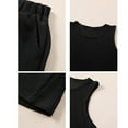 thumbnail image 5 of Women'S Summer 2 Piece Outfits Shorts Sets Matching Set Loungewear with Pockets Black S, 5 of 9
