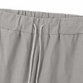 thumbnail image 6 of Kvture Mens Casual Cargo Joggers Drawstring Elastic Waist Tapered Work Cargo Pants Outdoor Hiking Pants with Pockets Gray XXXL, 6 of 7