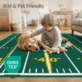 thumbnail image 4 of ODIKA 6'x9' Washable Area Rug Sport Theme Playbook Design With Arrows And Yard Lines Football Field Refined for Family Room, Living Room, Master Bedroom, Non-Slip, Easy Care, 4 of 7
