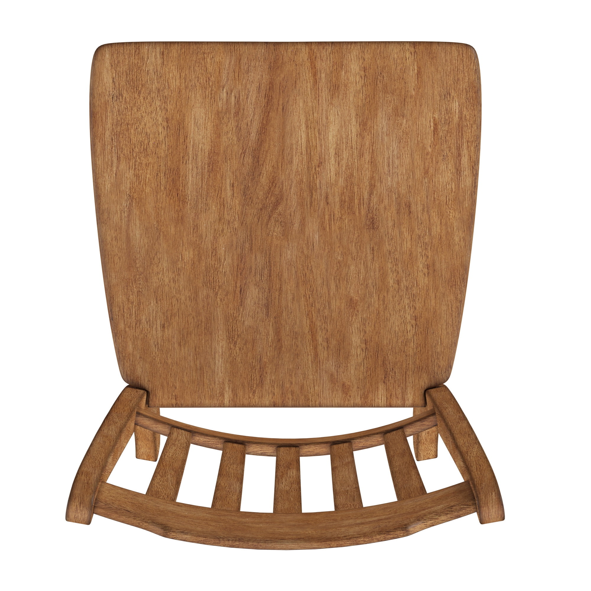 Weston Home Farmhouse Slat Back Wood Dining Chairs, Set of 2, Oak Finish
