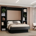 thumbnail image 3 of Black 84-in Tall Wooden Bookcase Shelf, 3 of 4