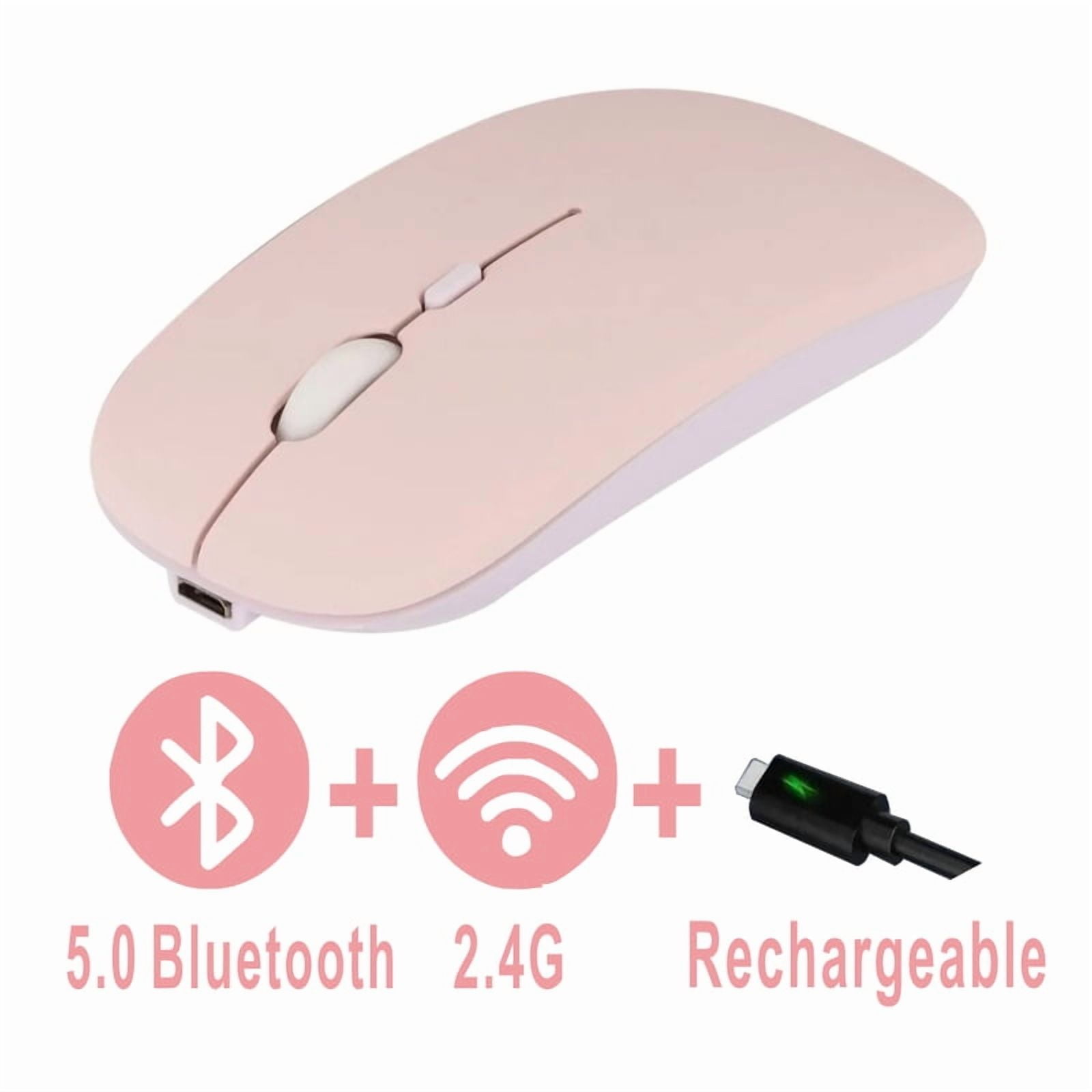 Mouse Dual Mode Bluetooth Wireless Rechargeable Silent Button Adjustable DPI USB 2.4G Optical Suitable for Laptops New