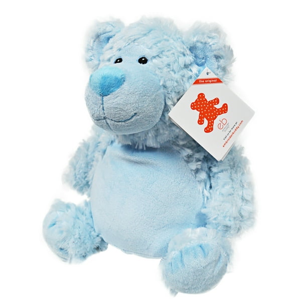 Embroider Buddy Bobby Bear Blue 16 Inch Embroidery Stuffed Animal - Walmart.com - Walmart.com