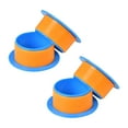 thumbnail image 4 of GUOOL 4 Pcs Distributeur de Film Étirable Distributeur de Film Rétractable Poignées de Palette Compactes Protectrices Poignée de Film Rétractable pour Bureau Maison Bleu Orange, 4 of 9