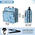 thumbnail image 3 of Zipper Binder with Shoulder Strap 2 inch 3 Ring Waterproof File Folder Organizer Bag 500 Sheet Light Sky-blue Marine Life, 3 of 8