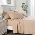 thumbnail image 2 of JML King Bed Sheet Set 6 Piece, Brushed Microfiber Sheet Set With 14" Deep Pockets,Beige, 2 of 5