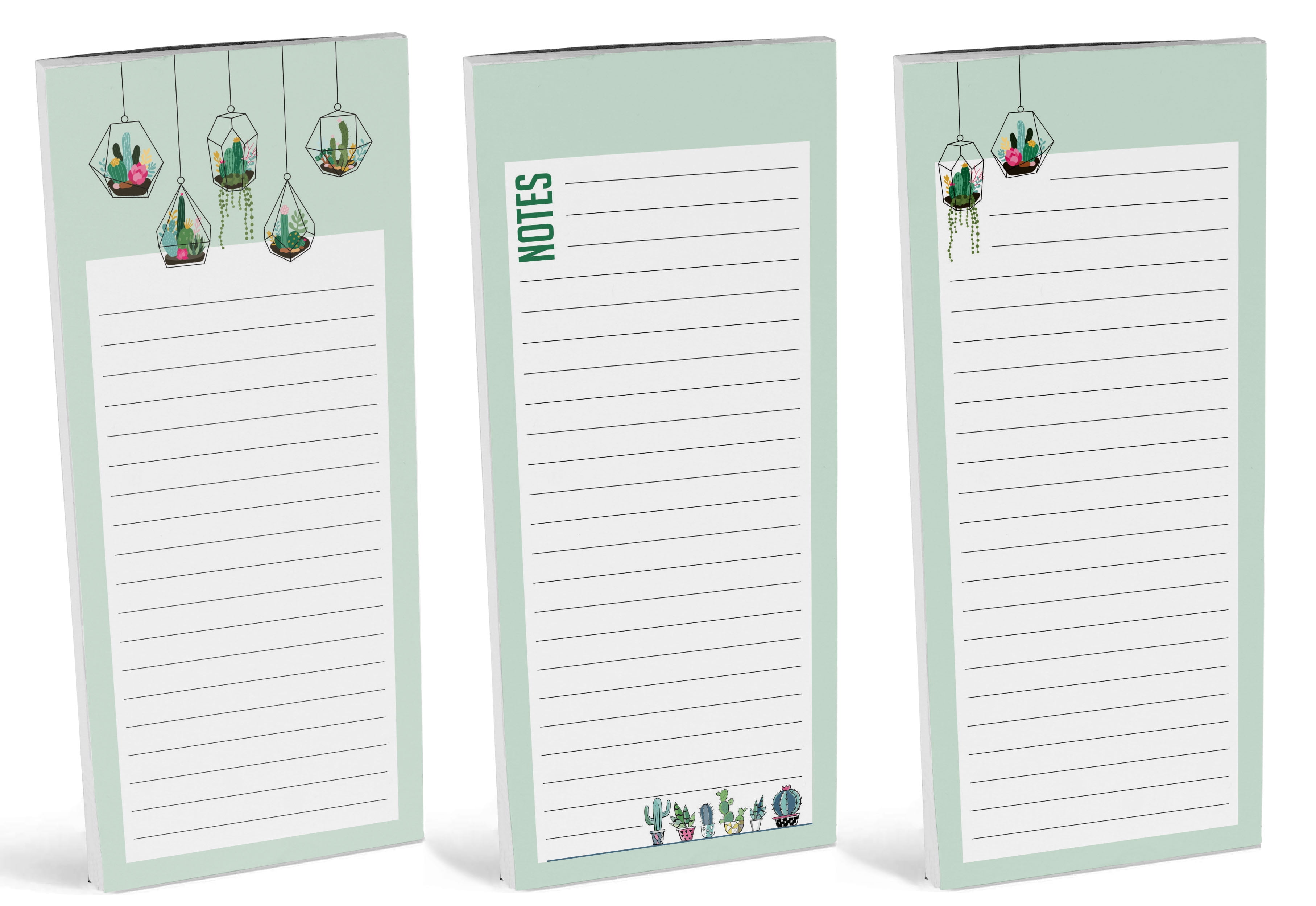 Inkdotpot Pack of 3 Magnetic Fridge To-Do List Notepads- Magnetic Memo Pads For Refrigerator-(50 Sheets Each)-4W