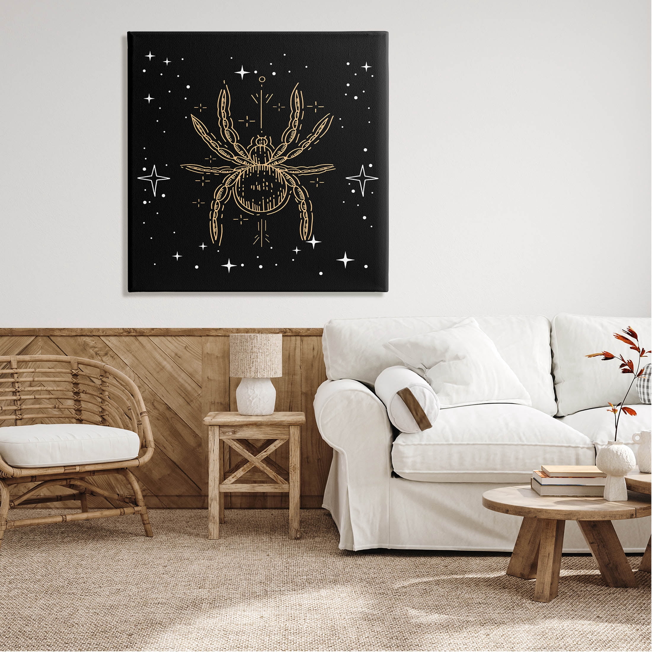 Stupell Industries Starry Halloween Spider Insect Graphic Art Gallery Wrapped Canvas Print Wall Art, Design by Lil' Rue