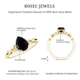 thumbnail image 6 of Rosec Jewels Pear Shape Black Onyx Celtic Ring for Women (1 Ct, AAA Grade) - Black Onyx Diamond Ring - with Jewelry Box, 18K Yellow Gold, US 4.00, 6 of 9
