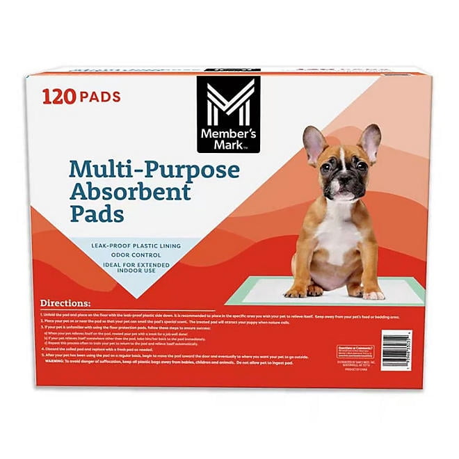 Puppy Training & Potty Multipurpose Absorbent Pads, 23" x 24", 120 ct.