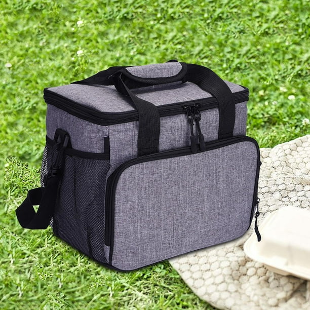 Bolsa termica aislada contenedor de comida para bolsa termica multifuncional para almuerzo bolsa termica para comida fria y caliente para Gris