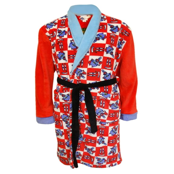 Underboss Mens Mr. Krabs Adult Plush Robe (Small/Medium)
