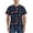 Space Dinosaur1, variant on Space Rocket Print Men's Dry Fit Mesh Athletic Shirts Moisture Wicking Tennis T-Shirt Tops