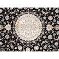 thumbnail image 5 of Pasargad Home 101" x 138" Hand-Knotted Silk & Wool Area Rug in Black/Ivory, 5 of 7
