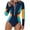 Navy, variant on Utoimkio Women's Rash Guard One Piece Swimsuit Front Zip Long Sleeve Athletic Swimwear Sun Protection Bathing Suits for Women Summer High Cut One Piece Swim Shirts